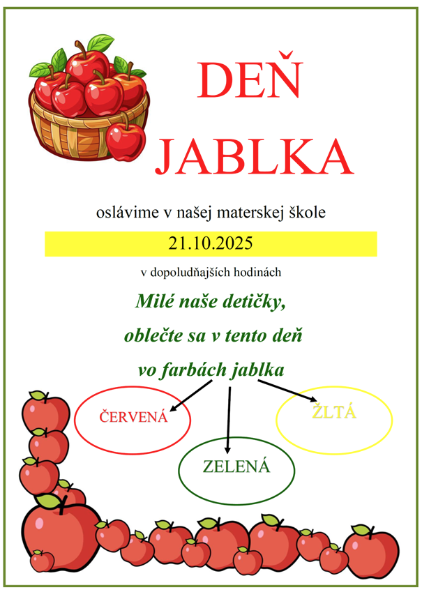 Deň jablka v našej MŠ - Obrázok 1