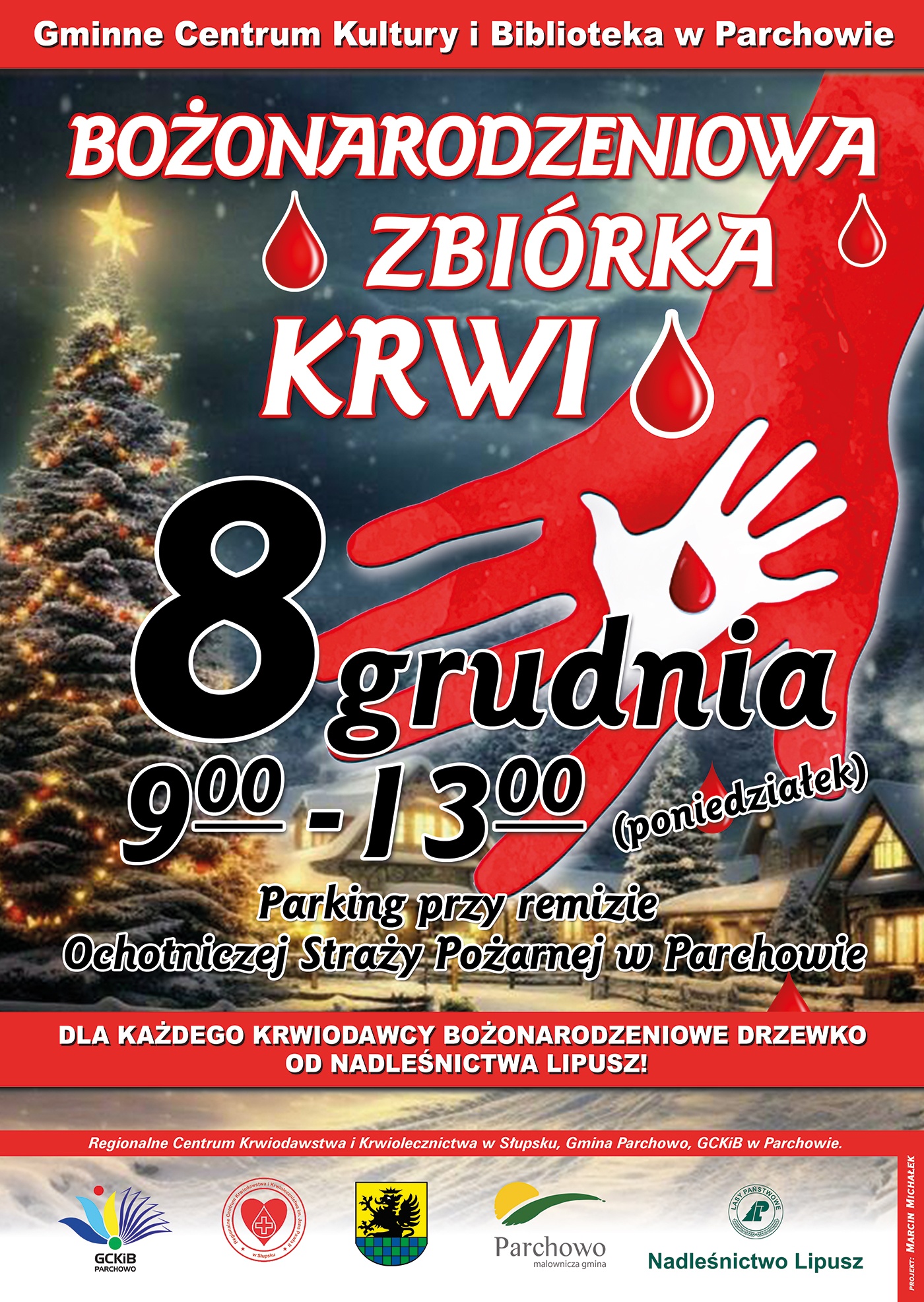 Gminne Centrum Kultury i Biblioteka w Parchowie ogłaszają zbiórkę krwi - Obrazek 1