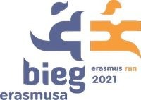 Logo biegu - Erasmus run 2021