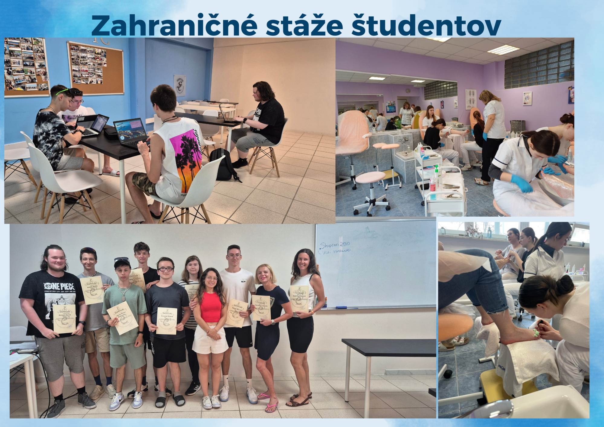 Fotky zo zahraničných stáži študentov