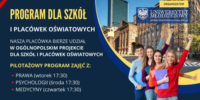 Baner reklamowy Ogólnopolskiego programu dla Szkół i Placówek Oświatowych