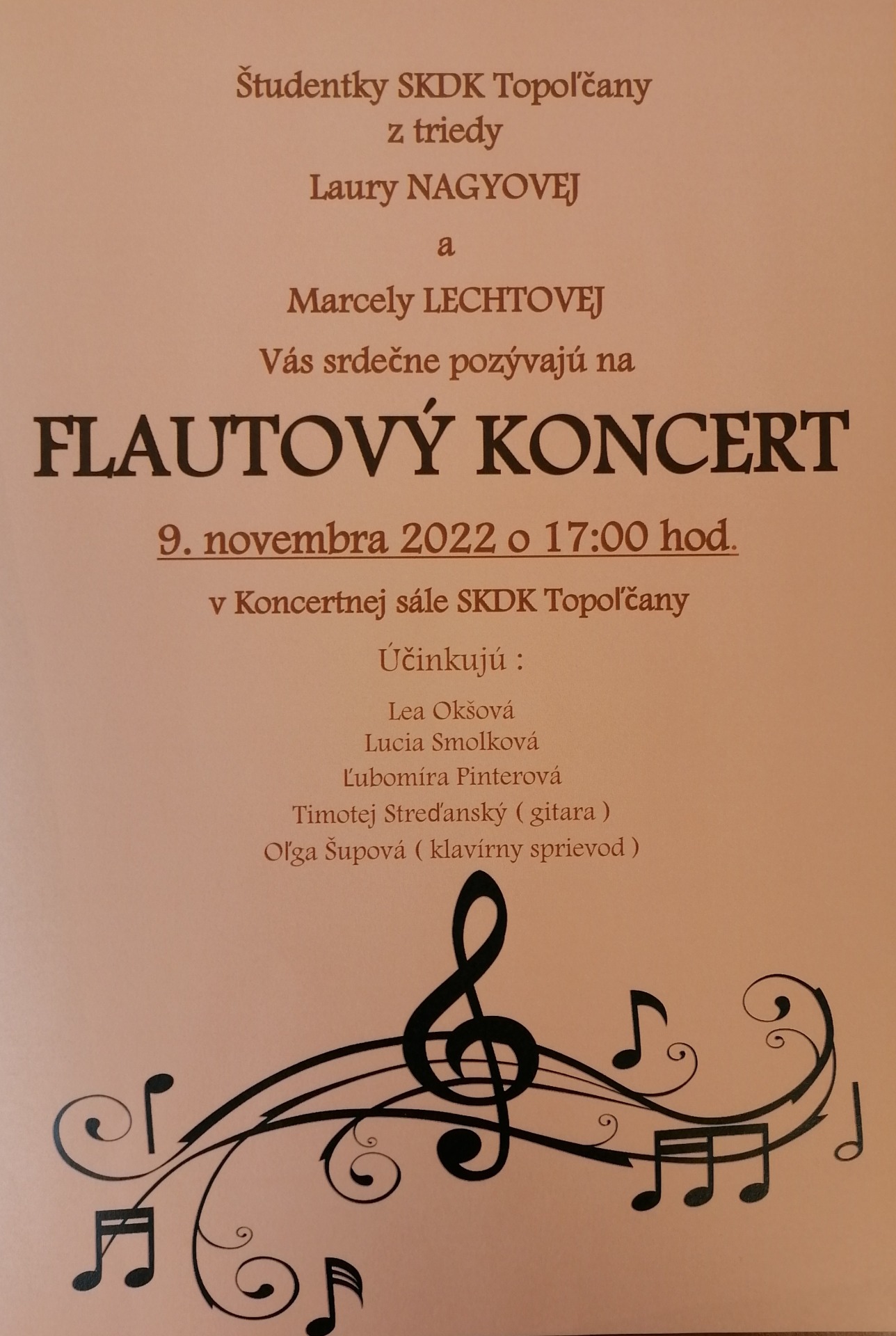 POZVÁNKA - Flautový koncert - Obrázok 1