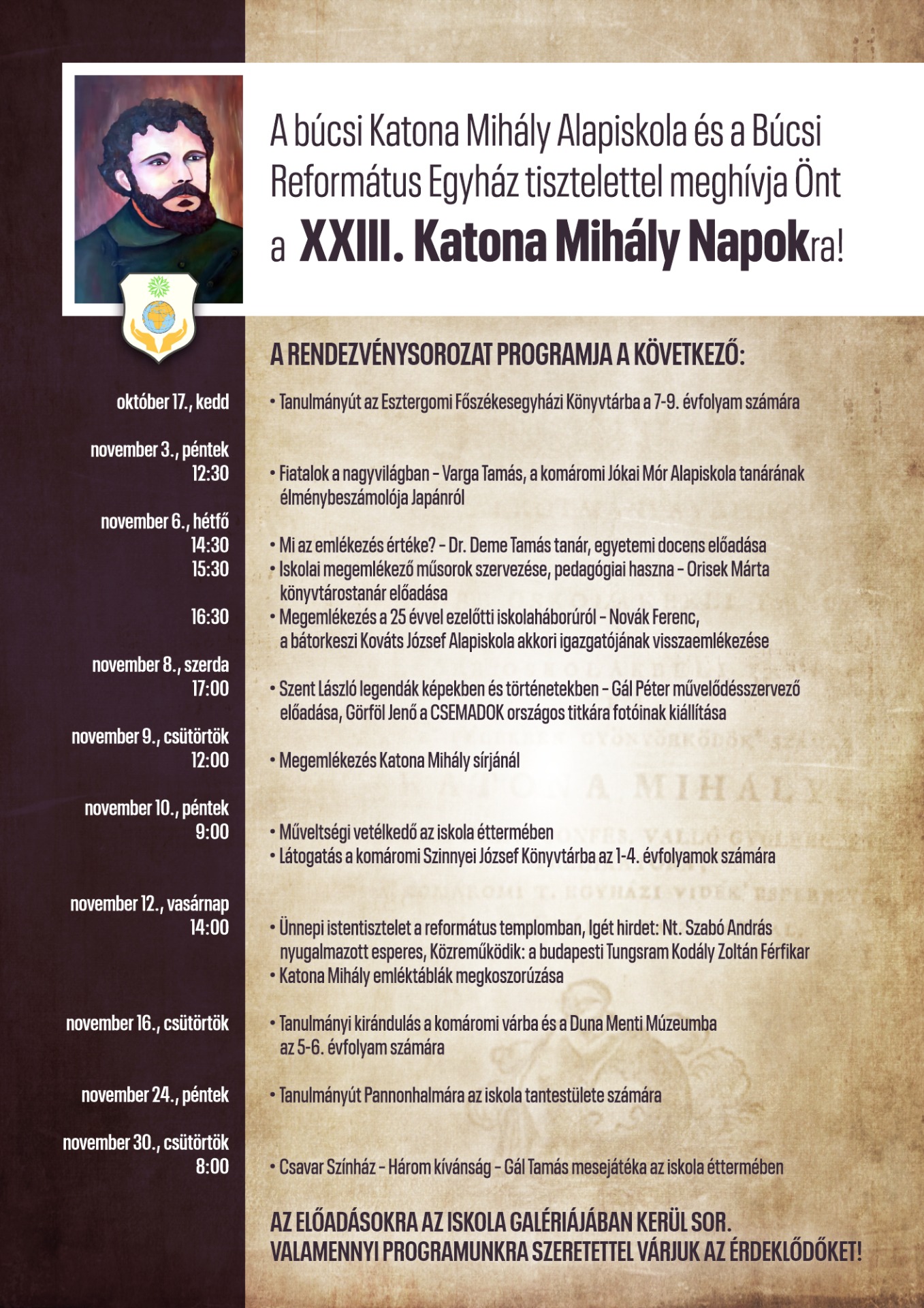 XXIII. Katona Mihály Napok rendezvénysorozat programja - Képek 1