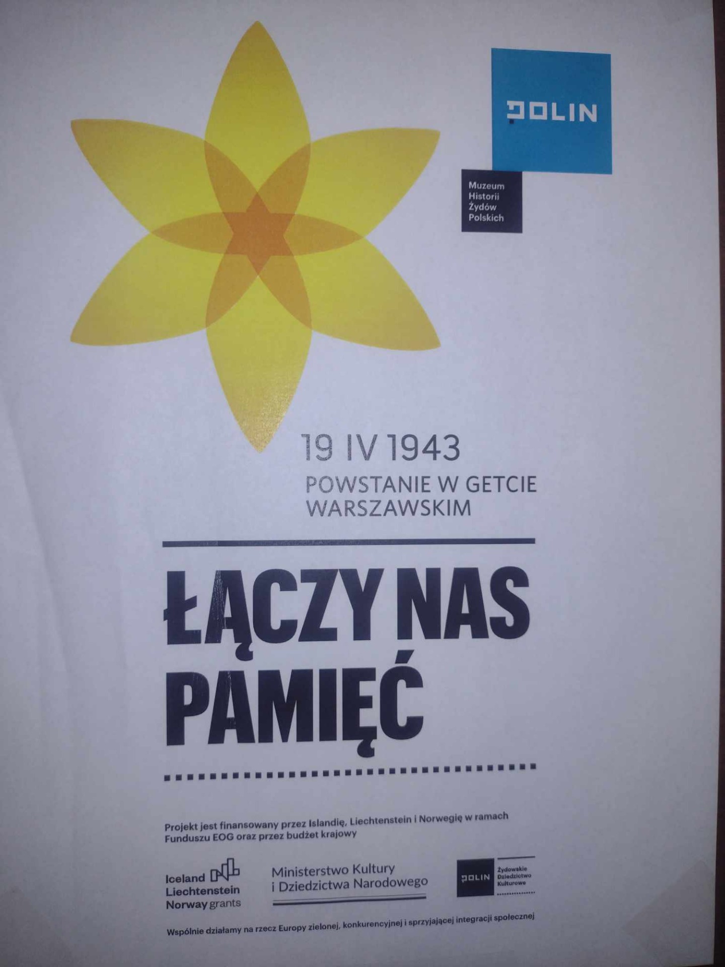 Żonkile - akcja upamiętniająca 81. rocznicę wybuch powstania w getcie warszawskim - Obrazek 1