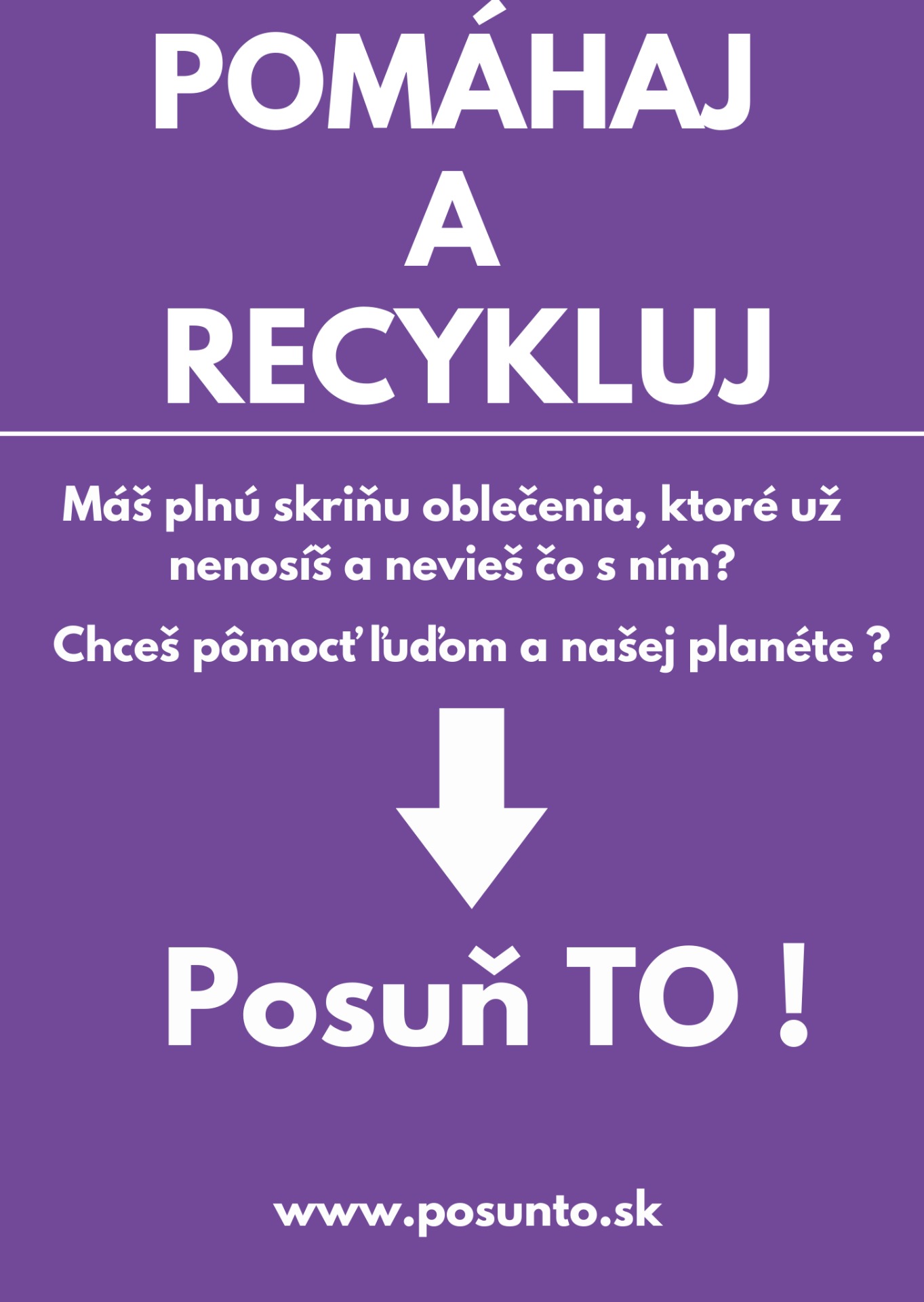 Zbierka šatstva - Pomáhaj a recykluj! - Obrázok 1