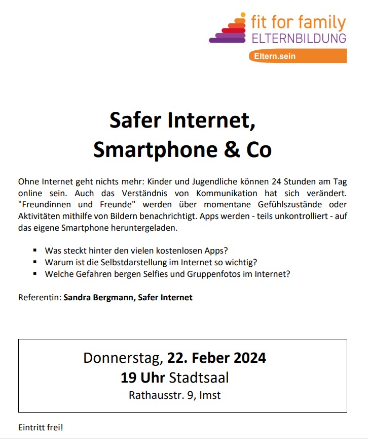 Einladung zum Elternabend "Safer Internet, Smartphone & Co" - Bild 1