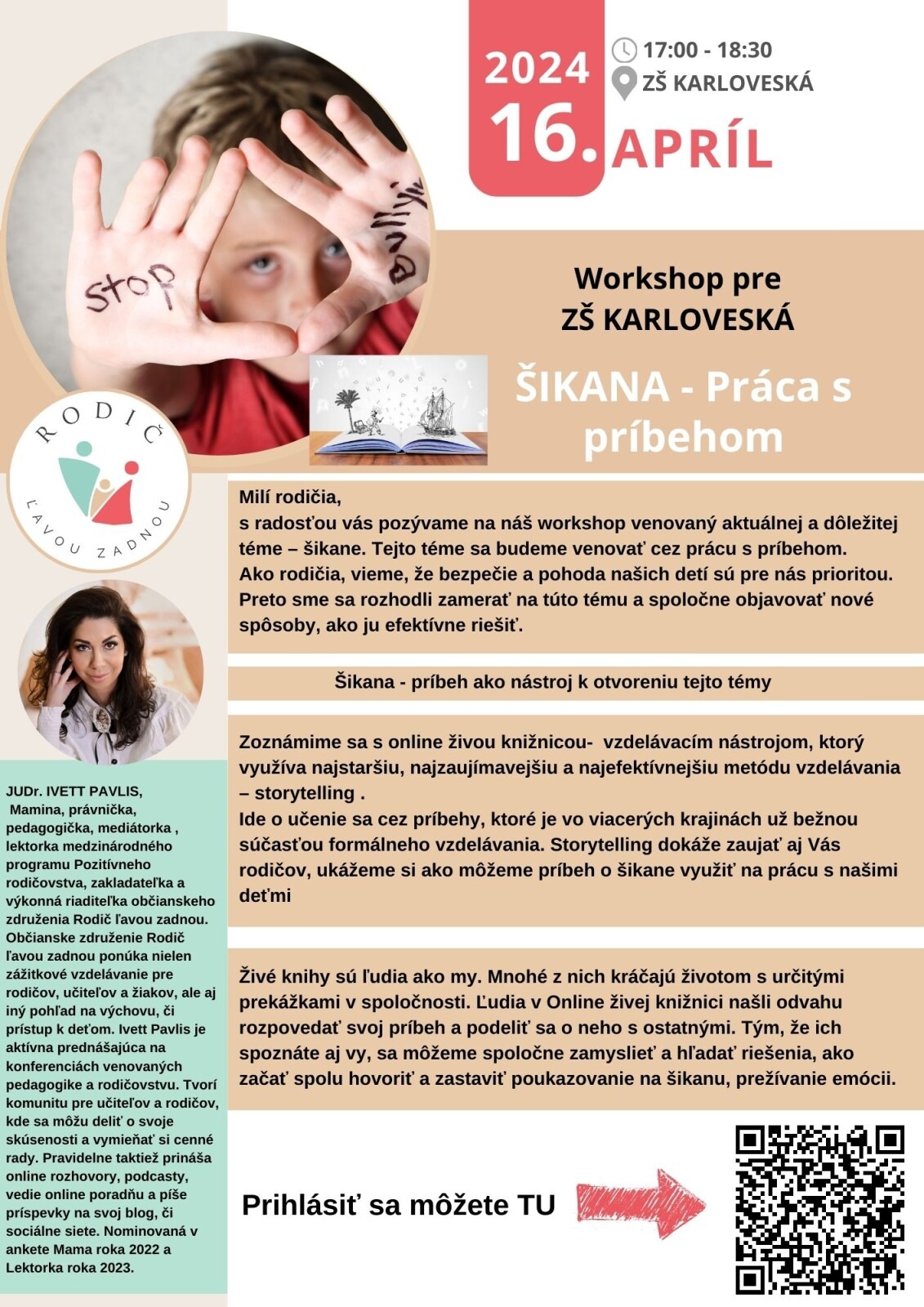 Workshop pre rodičov - Šikana: Práca s príbehom - Obrázok 1