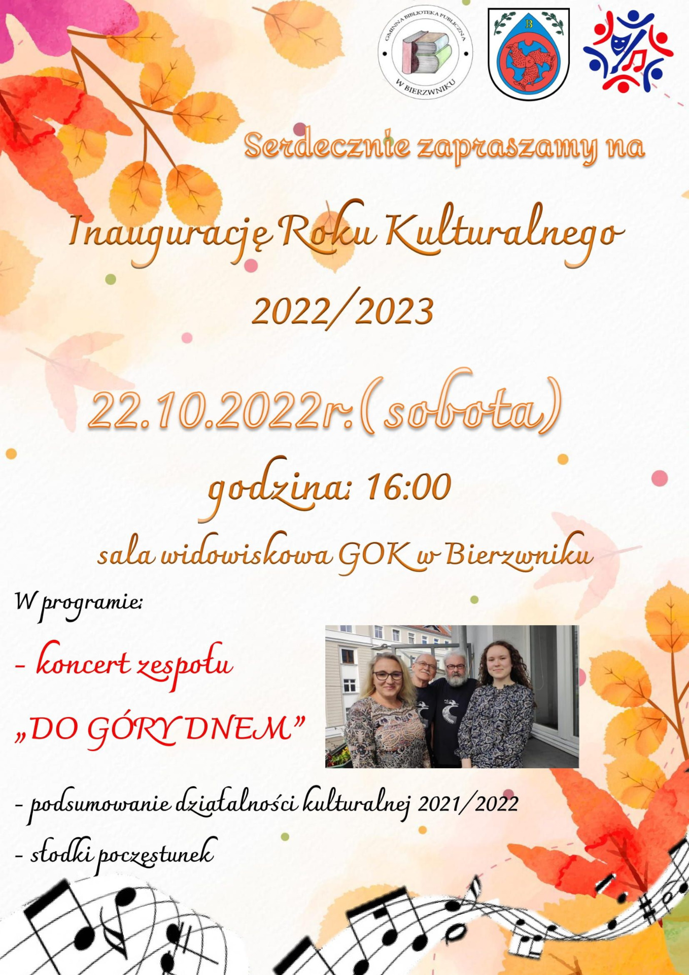 Inauguracja Roku Kulturalnego 2022/2023 w GOK Bierzwnik - Obrazek 1