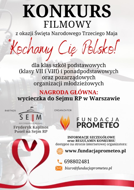 KONKURS patriotyczny „Kochamy Cię Polsko!” - Obrazek 1