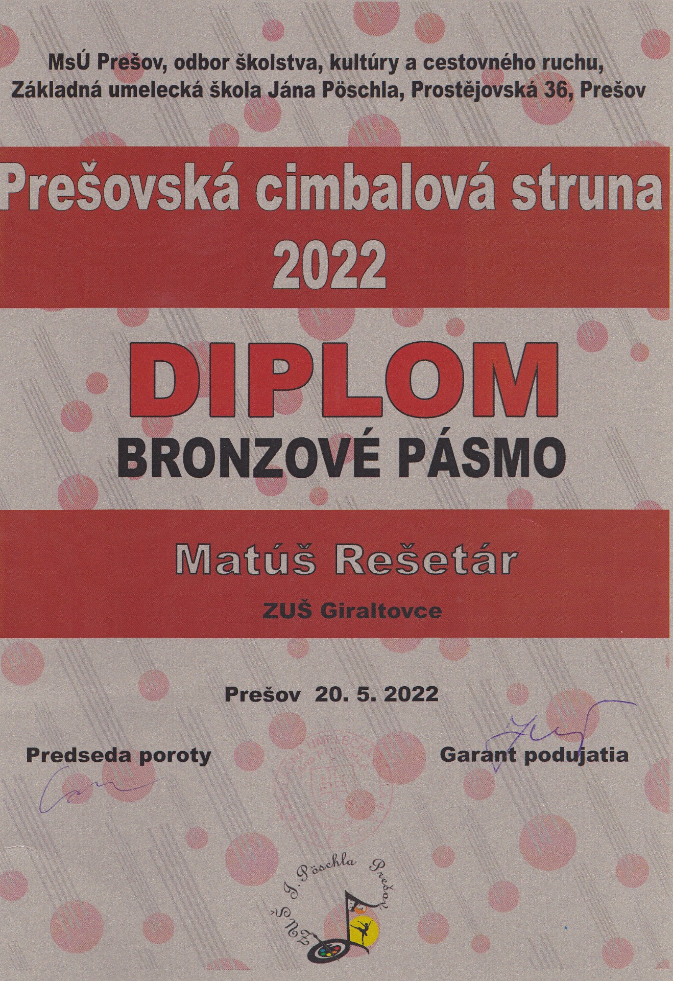 Prešovská cimbalová struna 2022 - Obrázok 1