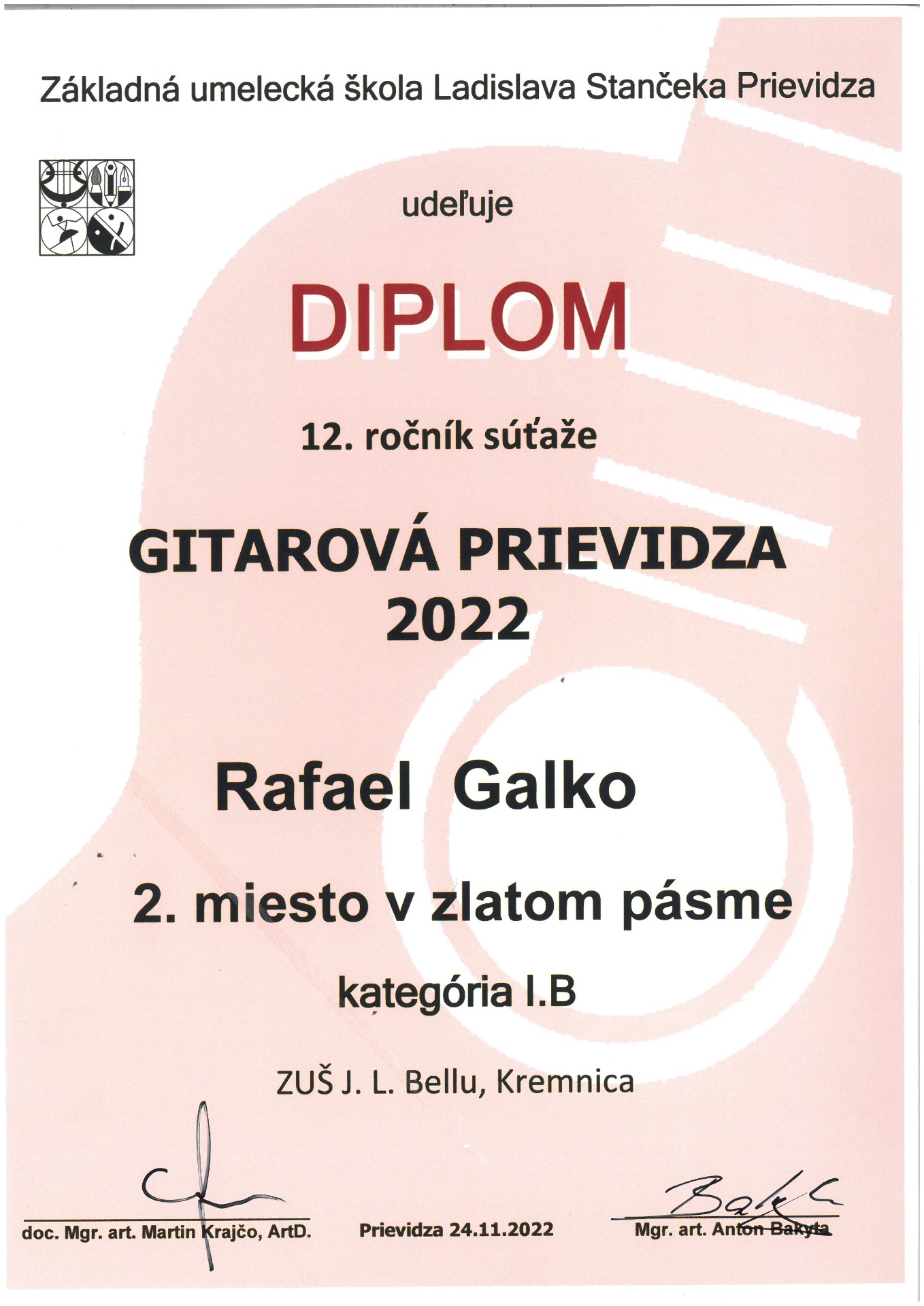 12.ročník súťaž GITAROVÁ PRIEVIDZA 2022 - Celoštátne kolo - Obrázok 1
