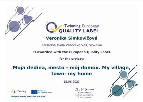 Naša škola získala Európsku značku kvality za prácu v projekte eTwinning! - Obrázok 1
