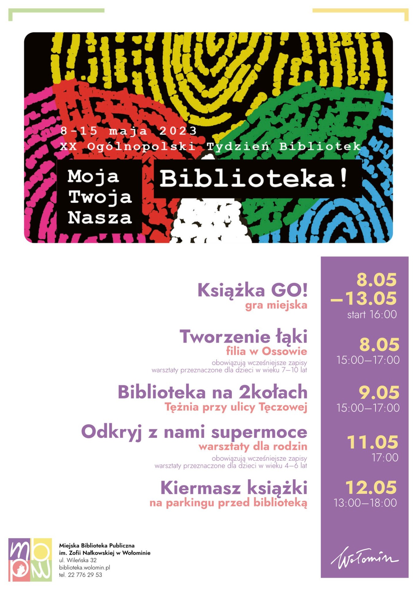 XX Ogólnopolski Tydzień Bibliotek – „Moja, Twoja, Nasza – BIBLIOTEKA!” - Obrazek 1