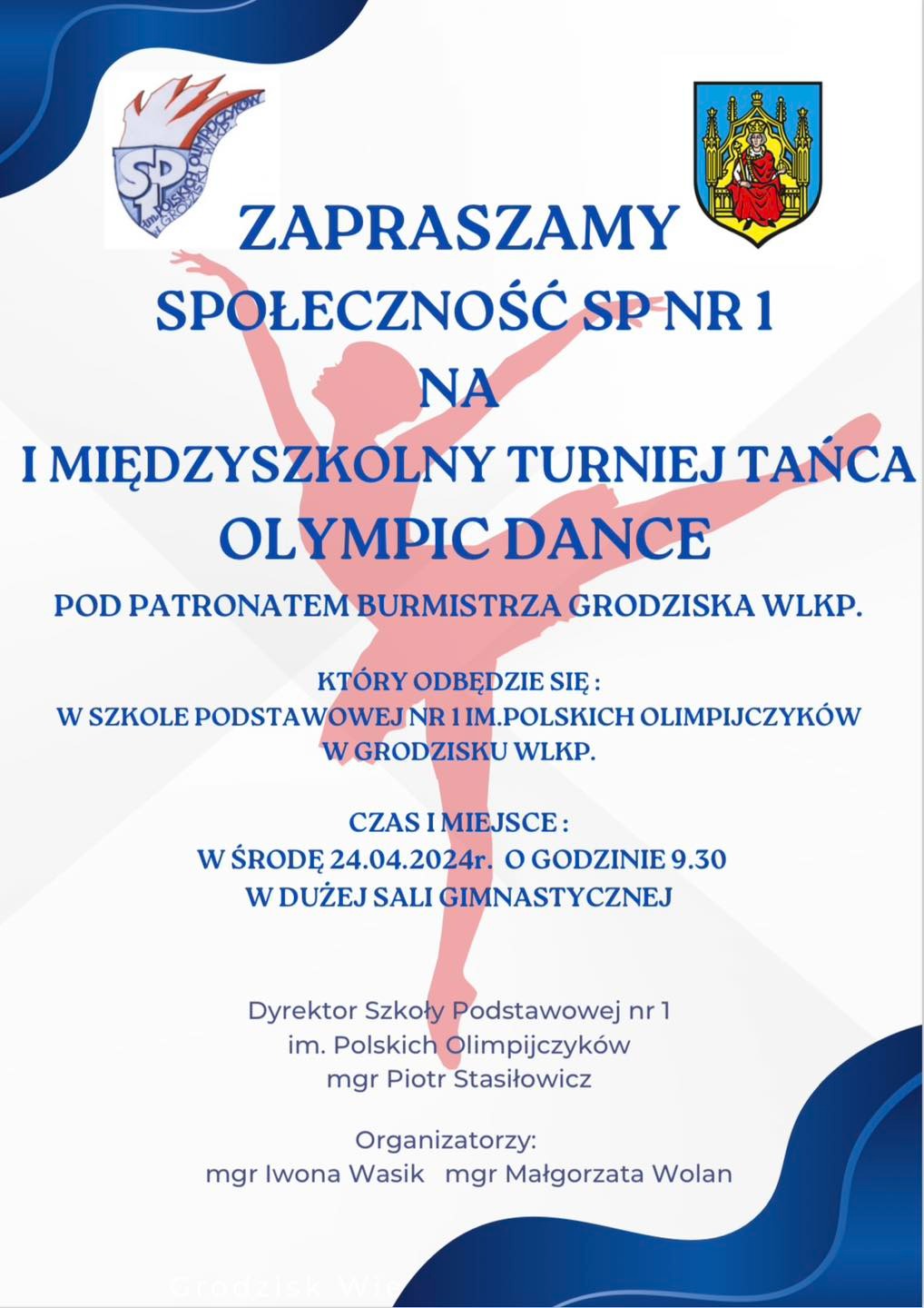 Zaproszenie na I Międzyszkolny Turniej Tańca Olympic Dance - Obrazek 1