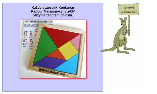 Międzynarodowy Konkurs Matematyczny Kangur. - Obrazek 2