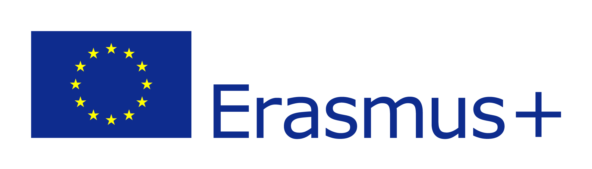 Logo programu Erasmus+ wraz z emblematem Unii Europejskiej